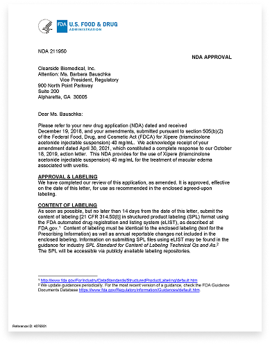 FDA Approval Letter